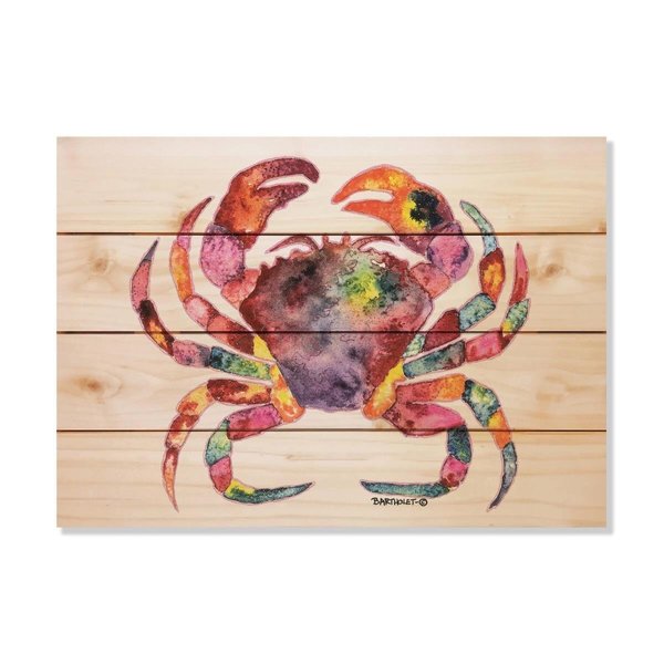 Wile E. Wood 20 x 14 in. Bartholets Rainbow Crab Wood Art DBRC-2014